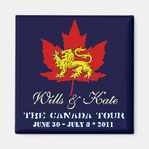 Wills and Kate CANADA Tour Magnet