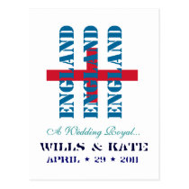 Wills and Kate Royal Wedding ENGLAND Postcard postcards