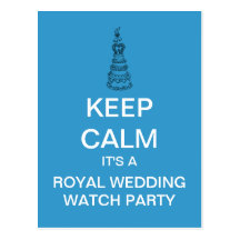 Wills and Kate Royal Wedding Postcard (Blue)