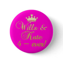Wills & Kate 4-Ever T-shirts, Mugs, Gifts Button