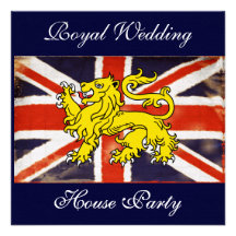 Wills & Kate Royal Wedding House Party Invitation