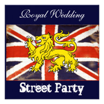 Wills & Kate Royal Wedding Street Party Invitation