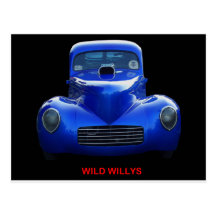 Willys Gasser Hot Rod Postcards