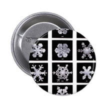 Wilson Bentley Snowflakes Pinback Buttons