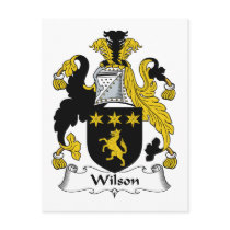 Wilson Family Crest Postcard