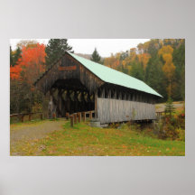 Wilsons Mill Covered Bridge Maine Poster
