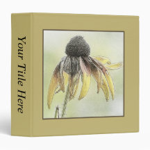 Wilted Black Eyed Susans 3 Ring Binders