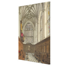 Winchester College Chapel, from 'History of Winche Stretched Canvas Prints