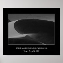 WIND BLOWN DUNE #1, GREAT SAND DUNE NATIONAL PARK POSTER