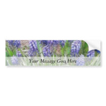 Wind Blown Grape Hyacinths Bumper Stickers
