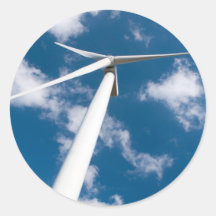 Wind mill power generator round stickers