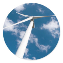 Wind mill power generator round stickers