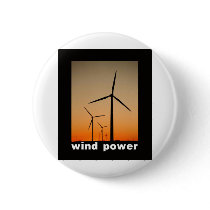 Wind Power design! Pinback Button