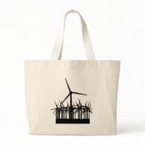 wind power environment tote bags