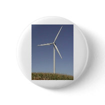 Wind Turbine Pinback Button