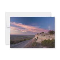 Wind Turbine in west Texas at Sunset Invite