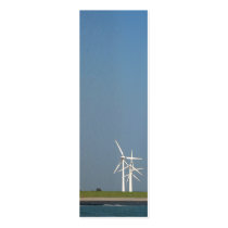 Wind Turbines on Dyke Photo Bookmark Business Card