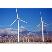 Wind turbines photo sculpture