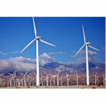 Wind turbines photo sculpture