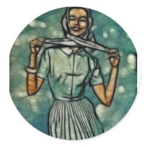 Wind Wisp Round Sticker