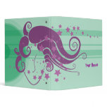 Wind Woman, Green Circles and Bars with Stars binders