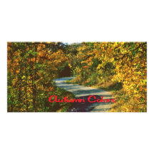 Winding road photo card