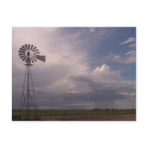 Windmill and western Kansas Skies Postcards