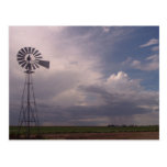 Windmill and western Kansas Skies Postcards