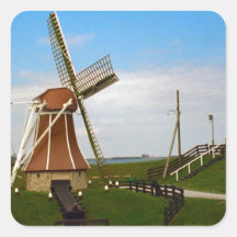 Windmill at Enkhousen Square Stickers