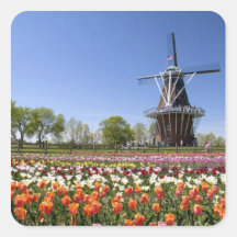 Windmill Island park with tulips in bloom at Stickers