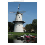 Windmill on Dutch Canal in Middelburg Photo Card