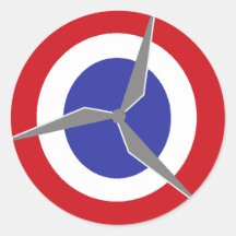 windmill round stickers