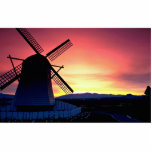 Windmill silhouette with mountains, Skagit Valley, Photo Cut Outs