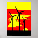 Windmill Sunrise Colour - Siemens Wind Power posters