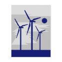 Windmill Surise Grey - Siemens Wind Power postcards