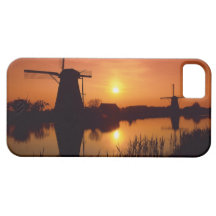 Windmills at sunset, Kinderdijk, Netherlands iPhone 5 Case