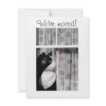 Window Cat New Home Announcement Card invitations