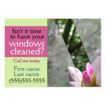 Window cleaning business promotional card GRN Business Card Templates