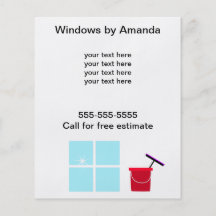 Window Cleaning Promotional Flyers
