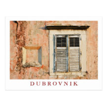 "Window in Dubrovnik" postcard
