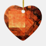 Window Light Abstract Art Heart Ornament