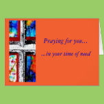 Window Pane Cross -Red Trim. cards