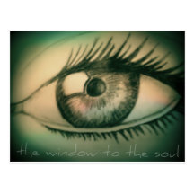 window to the soul post card