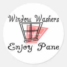 Window Washers Round Sticker