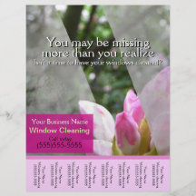 Window washing business glossy promo tear sheet flyer
