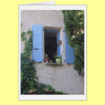 Window with Blue Shutters cards