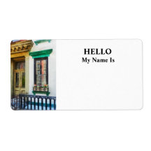 Window With Reflections and Windowbox Custom Shipping Label
