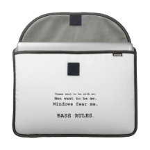 Windows Fear me Male Bass player version Sleeve For MacBooks