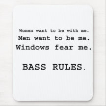 Windows Fear me Male Bass player version Mousepads