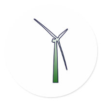 Windrad wind generator wheel runder aufkleber